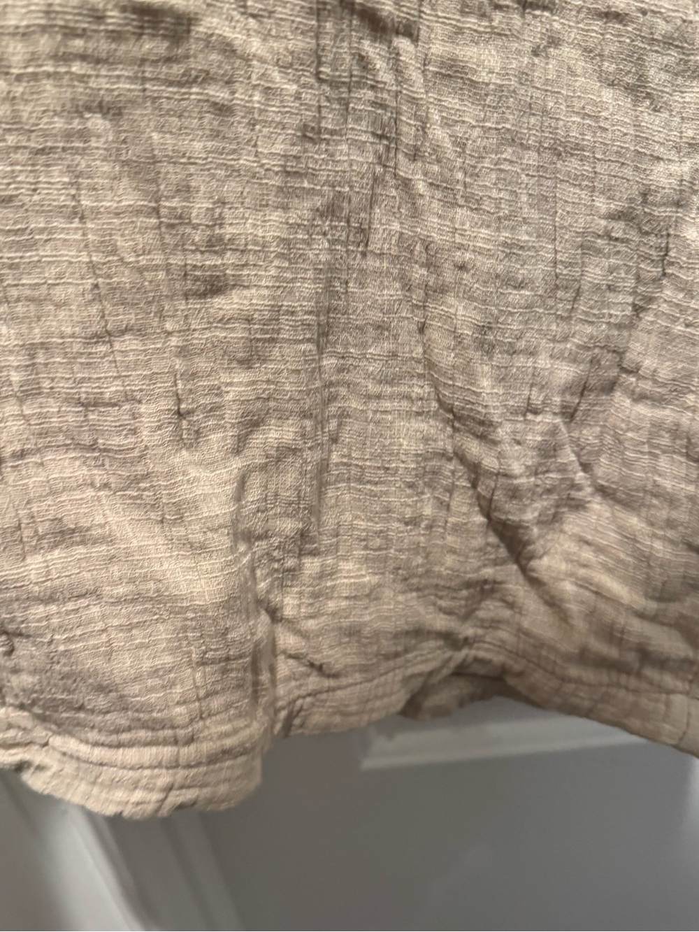 Rusty Beige Gauze Linen Wide-Leg Pants Size XL - Picture 7 of 16